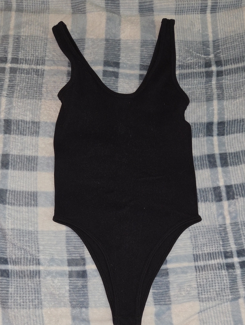 Zara Black Ribbed Bodysuit